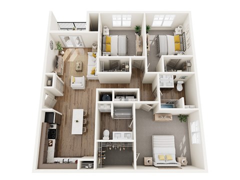 3 Bed, 2 Bath Floor Plan at Arlington Farms, Greenwood, IN, 46143